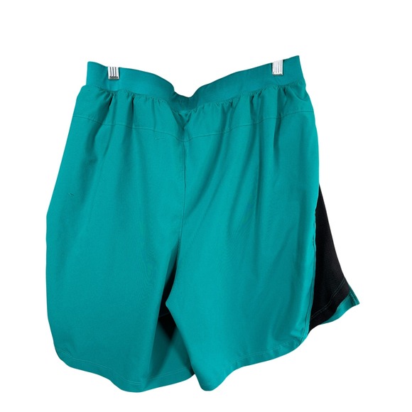 Under Armour Running‎ Shorts Fitted Athletic Gym Workout Teal Black L - Picture 2 of 6